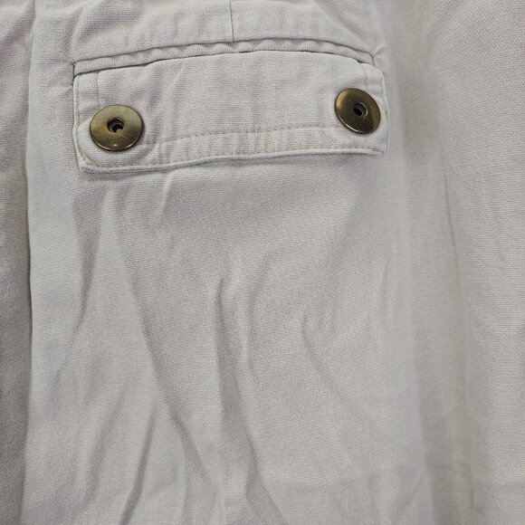 Charter Club Katherine Fit Pants Women 14 Petite Khaki Trousers Full Length Snap - Picture 7 of 8